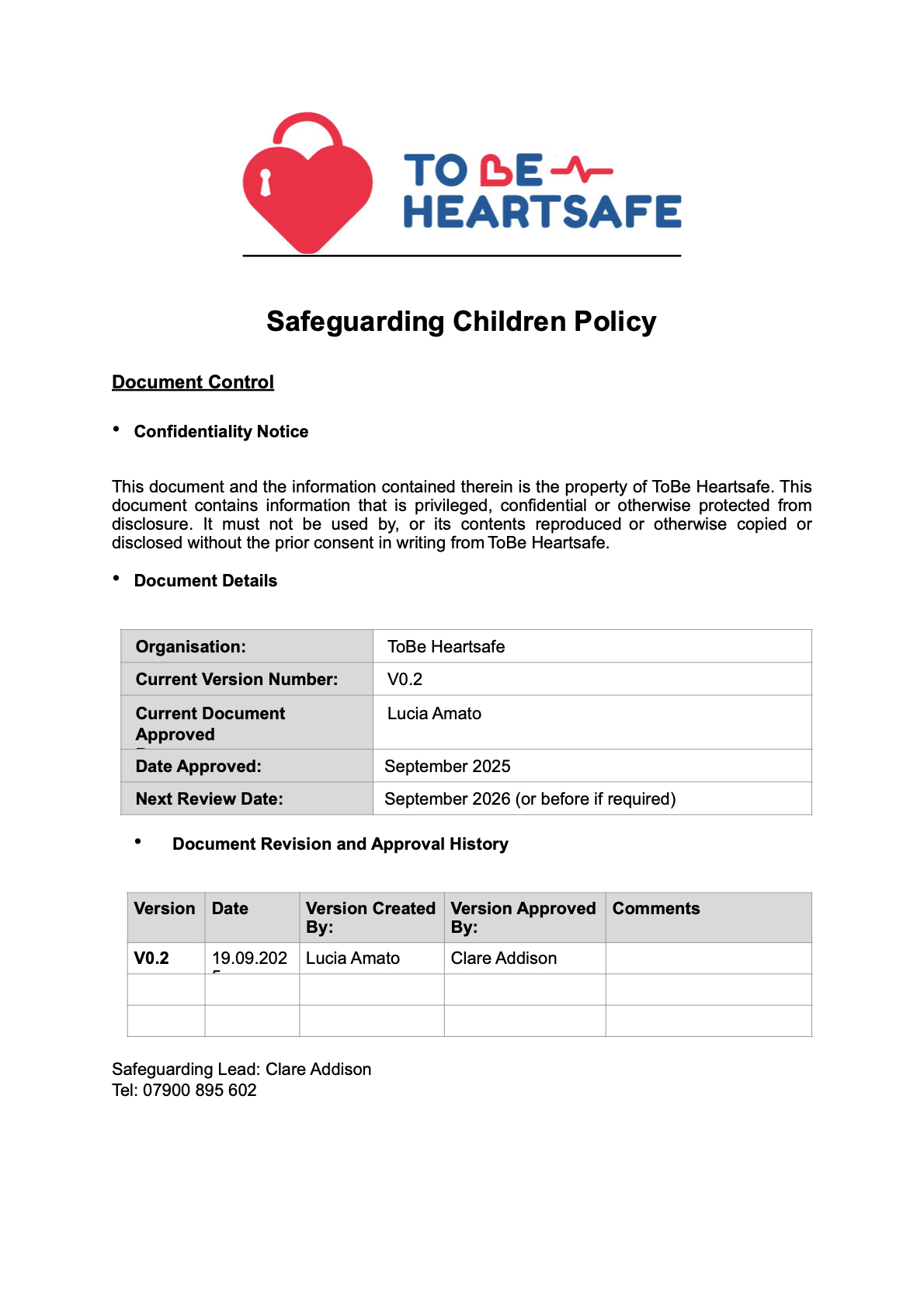ToBE Safeguarding Children Policy 2025.1