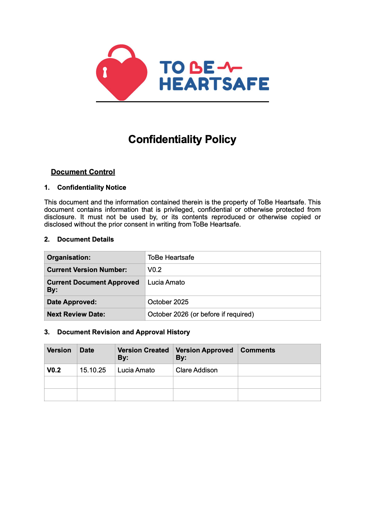 ToBe Confidentiality Policy 2025.1