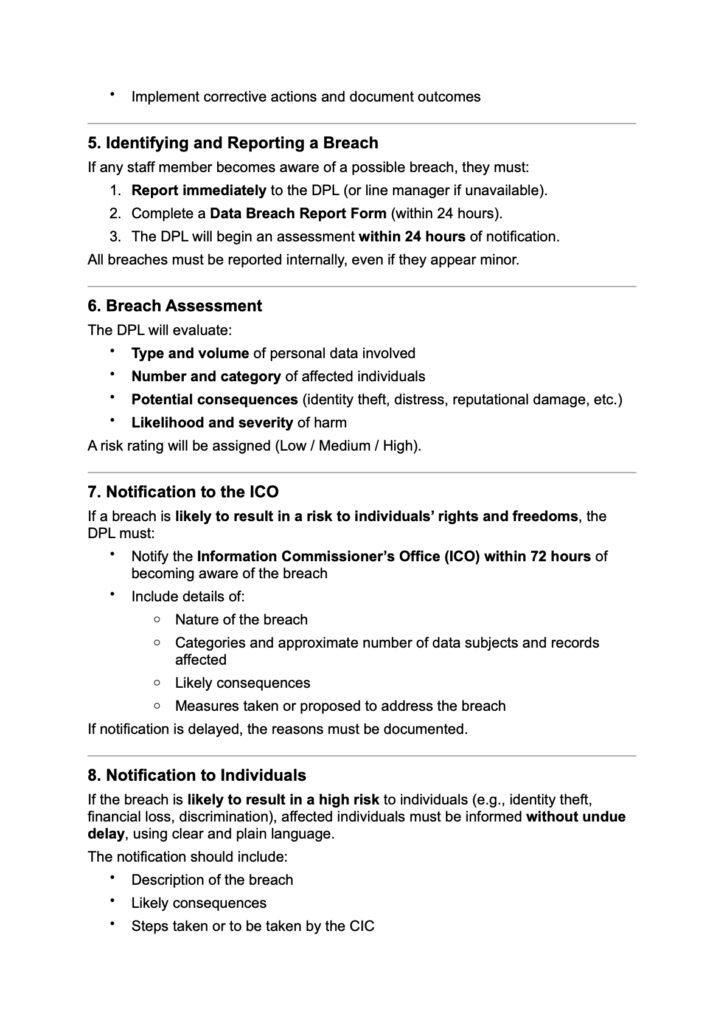 ToBe Data Breach Policy 2025.3