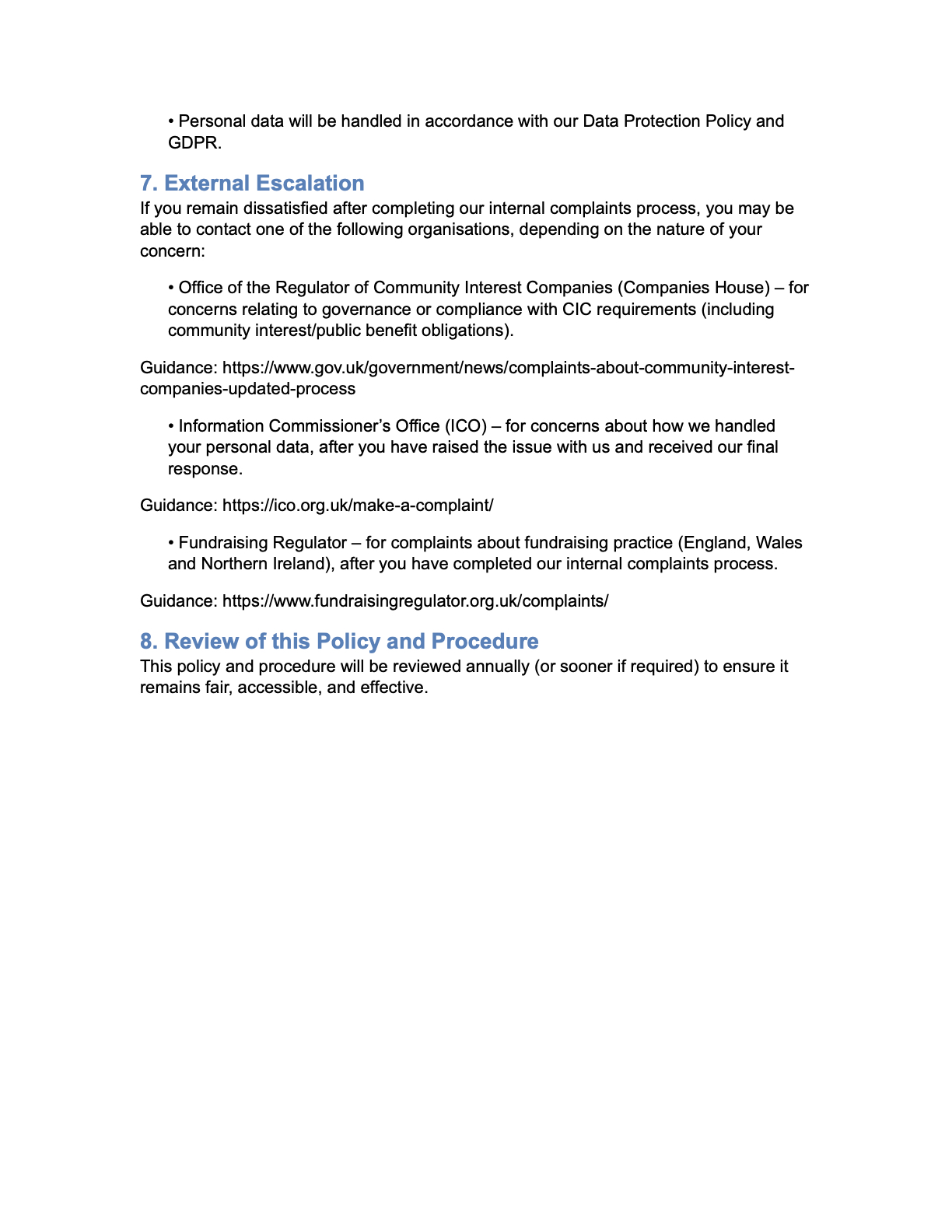 ToBe Heartsafe Complaints Policy and Procedure 2026.4